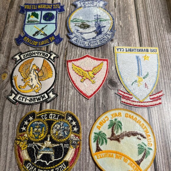 7 US Military Patches Varied: USS Iwo Jima, Portland, Saginaw, Barnstable+ READ - Picture 7 of 8